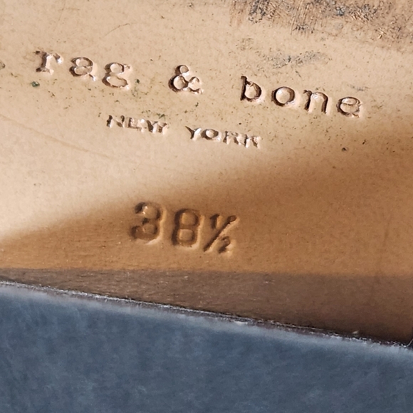 Rag & Bone Harrow Suede Leather Distressed Heeled Booties Ankle Boots Sz 38.5/ 8 - Picture 8 of 12